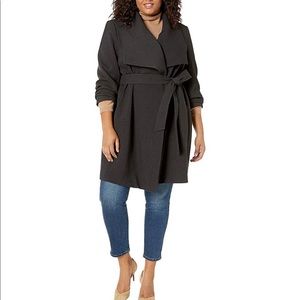 NYDJ DRAPE FRONT BELTED COAT SIZE 1